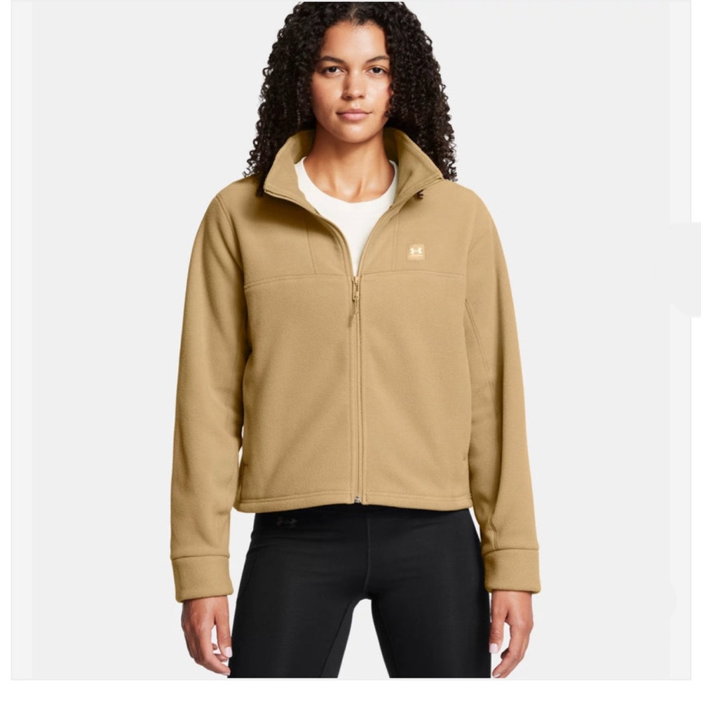 NWT: Under Armour Tan Fleece Jacket